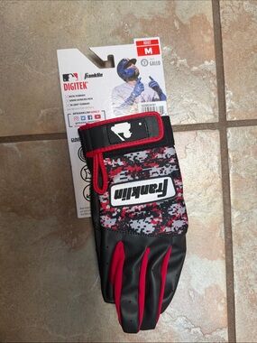 Franklin Men’s Red Camo Batting Glove - Medium